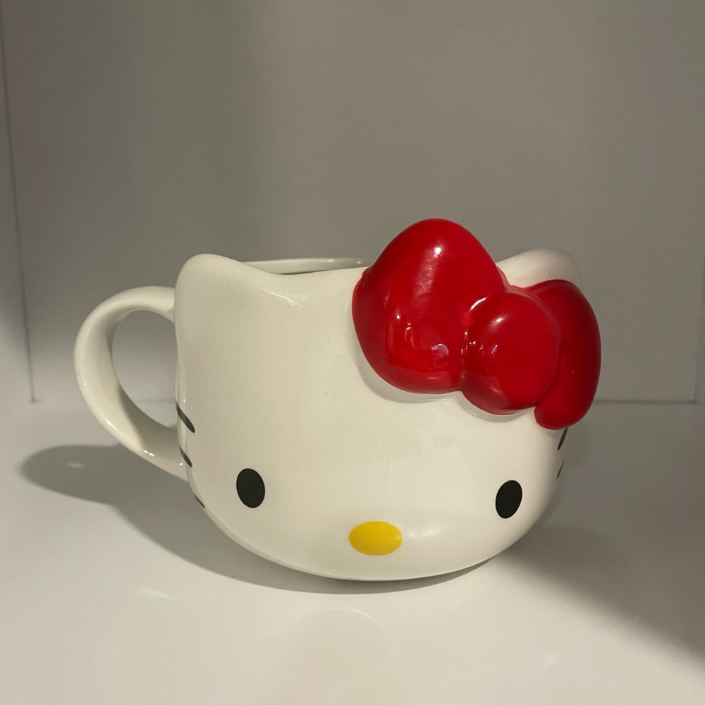 Hello Kitty White Mug with Red Bow